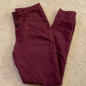 Maroon denim a new day stretch jean pants full length